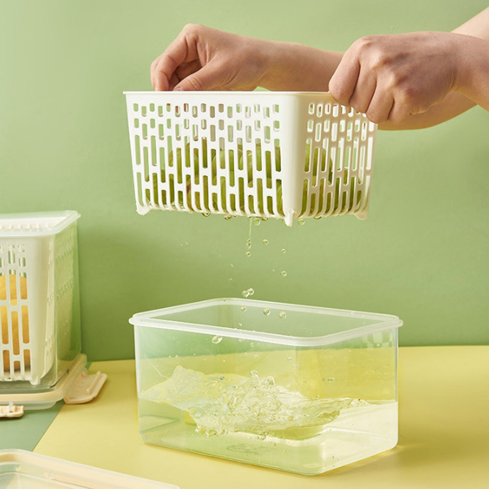 Microwave plastic Food Storage with strainers 6000ml
